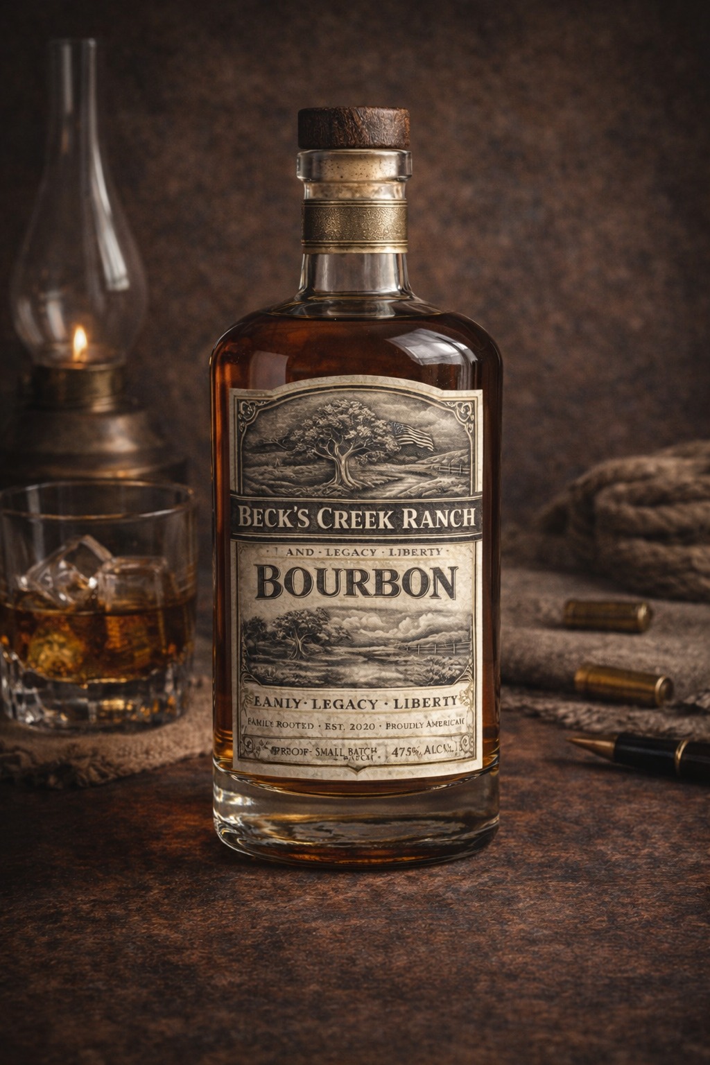 Beck's Creek Ranch Bourbon bottle